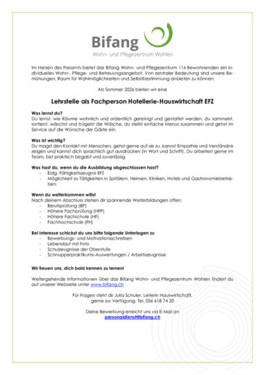 thumbnail of 250610_Lehrstelle 2026_Fachperson Hotellerie-Hauswirtschaft