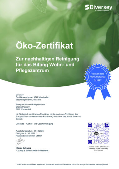 thumbnail of Öko-Zertifikat Diversey 2025
