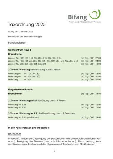 thumbnail of Taxordnung 2025
